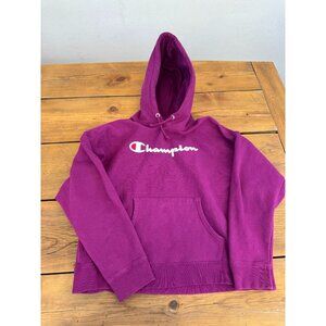Champion Reverse Weave Womens Purple Hoodie X-Large